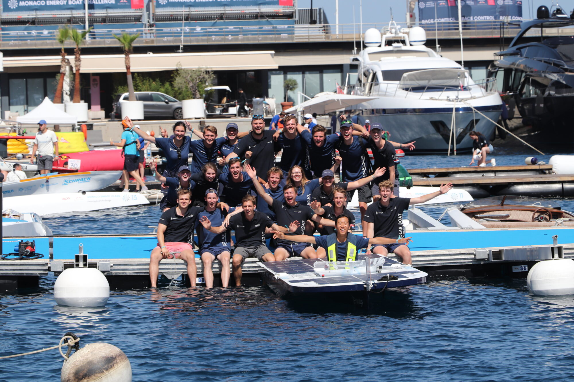Solar Boat Twente eindigt in de derde positie in de Monaco Energy Boat Challenge 2023